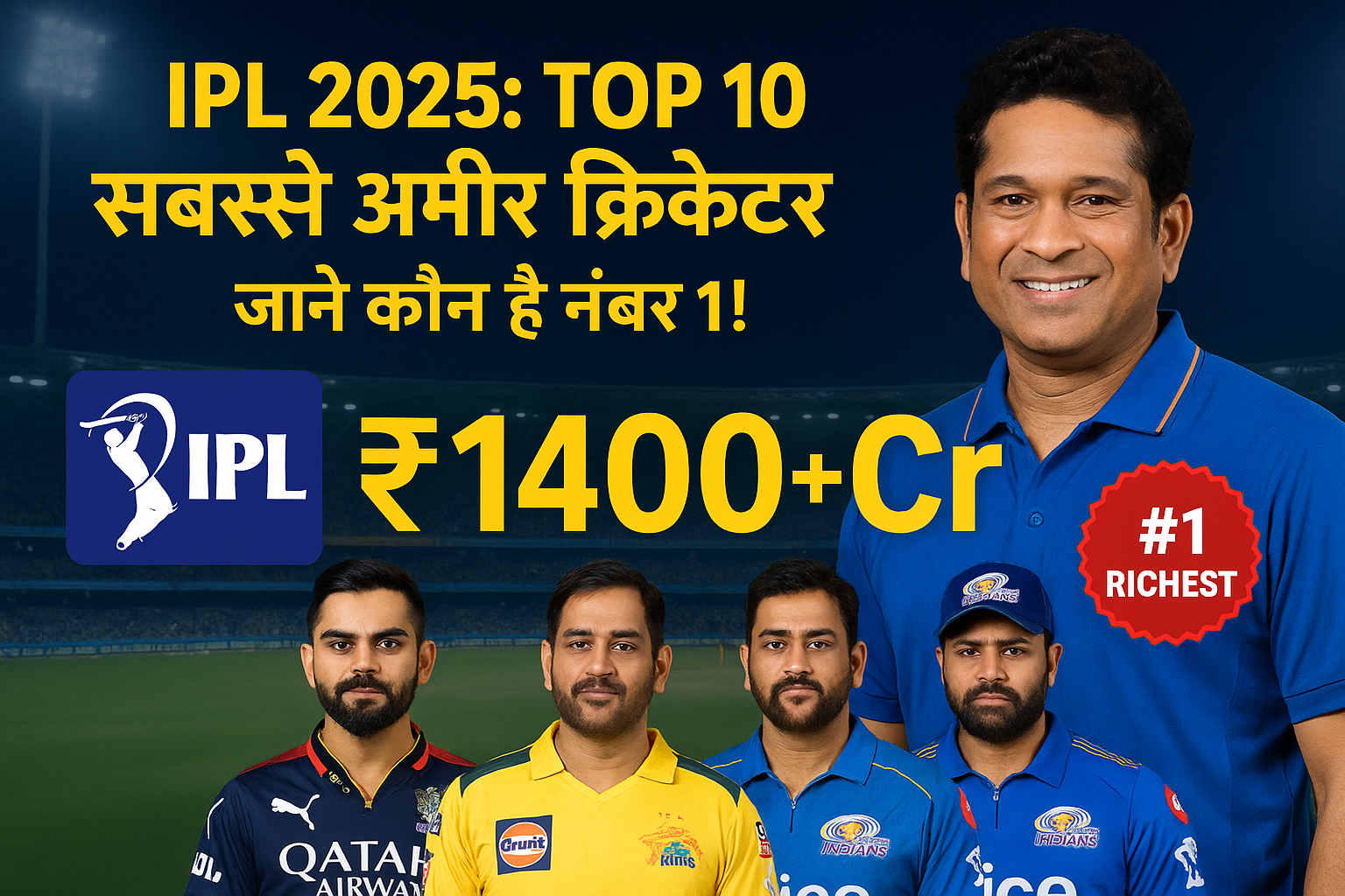 Top 10 ipl richest player